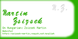 martin zsizsek business card